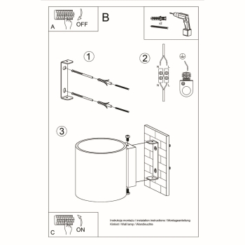 Nástenné svietidlo ORBIS prírodné drevo 1x40W G9 Sollux Lighting
