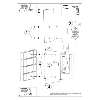 Nástenné svietidlo LAPPO wenge 1x40W E14 Sollux Lighting