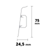 Spodná lišta SG75 2,2 m Dub jaseň
