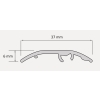 Hliníkový profil All-in-One 37 mm/1,8 m Arctic Sea Oak