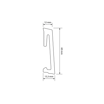 Penový PVC pás Alpha 60 mm 2,2 m čierny