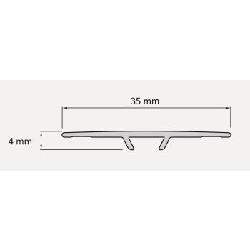 Hliníkový parapetný profil 35 mm/1,8 m Hlboká borovica tajga