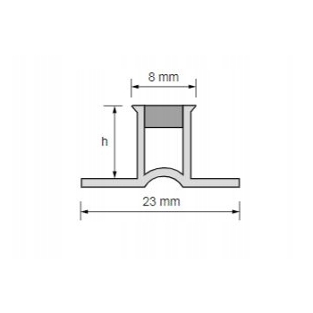 Dilatačný profil pre obklady a terakotu PVC 10 mm