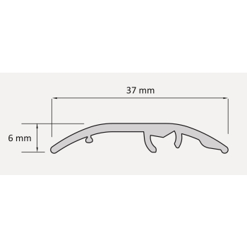 Hliníkový profil All-in-One 37 mm/1,8 m Desert Oak