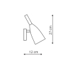 Nástenné svietidlo SOLIN biele 1x40W E14 Light Prestige