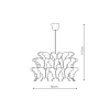 FARFALLA ružová 1x60W E27 závesná lampa Light Prestige