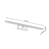 Nástenné svietidlo ISLA biele IP44 1x20W LED 62cm Light Prestige