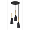 SOLIN čierno-zlatá závesná lampa 3x60W E27 Light Prestige