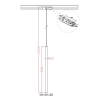 LUNGO 1F zlatá 1x5W G9 závesná koľajnicová lampa Light Prestige