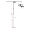 LUNGO 3F zlatá 1x5W G9 závesná koľajnicová lampa Light Prestige