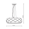 Zlatá závesná lampa REUS 3x40W E27 od Light Prestige