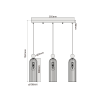 PIEGA závesná lampa biela 3x40W E14 Light Prestige