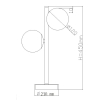 Stolná lampa DORADO čierna 2x40W G9 Light Prestige