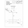 DORADO čierna 6x40W G9 stropná lampa Light Prestige