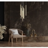 Zlatá závesná lampa LUNGO 7x5W G9 od Light Prestige