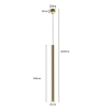 Zlatá závesná lampa LUNGO 1x5W G9 od Light Prestige
