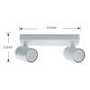 Stropné svietidlo SNOW biele 2x50W GU10 Light Prestige