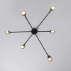 SNOW čierna 6x50W GU10 stropné svietidlo Light Prestige