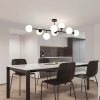 DORADO čierna 8x40W E14 závesná lampa Svetlo Prestige
