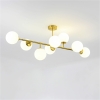 DORADO zlatá 8x40W E14 závesná lampa Light Prestige
