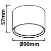 Povrchové svietidlo KENDAL white 1x6W LED IP54 Light Prestige