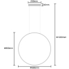 MIRROR L závesná lampa biela 1x50W LED Light Prestige