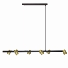 SNOW gold 6x50W GU10 závesná lampa Light Prestige