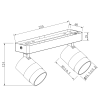 ANILLO čierne 2x50W GU10 stropné svietidlo Light Prestige