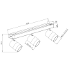 ANILLO biela 3x50W GU10 stropná lampa Light Prestige
