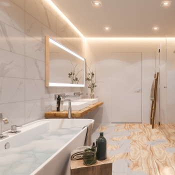 Skryté svietidlo METIS white 2x50W GU10 Light Prestige