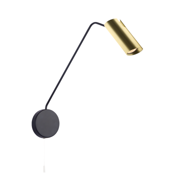 Nástenné svietidlo s predlžovacím ramenom FUTURO čierno-zlaté 1x35W GU10 Light Prestige