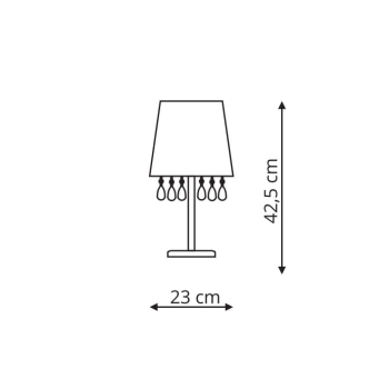 MONA čierna 1x60W E27 stolná lampa Light Prestige