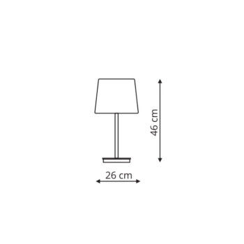 MARBELLA čierna 1x60W E27 stolová lampa Light Prestige