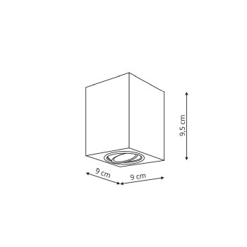 Svietidlo na povrchovú montáž LYON white 1x50W GU10 Light Prestige