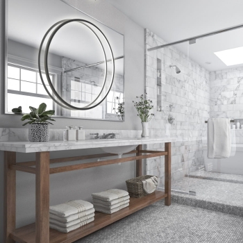 Nástenné svietidlo Zrkadlo čierne L 1x50W LED 90 cm Light Prestige