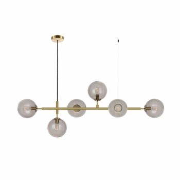 ALISA zlatá 6x40W E14 závesná lampa Svetlo Prestige