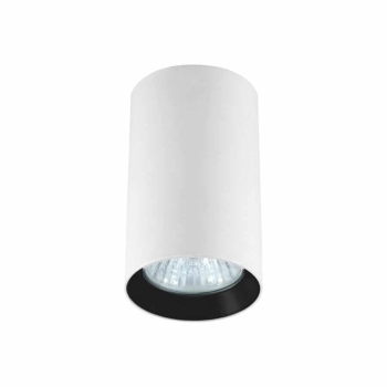 MANACOR svietidlo na povrchovú montáž biela/čierna 1x50W GU10 9 cm Light Prestige