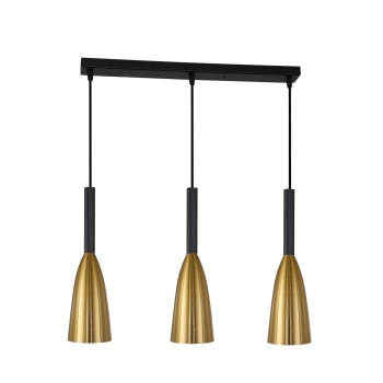 Zlatá závesná lampa SOLIN 3x60W E27 od Light Prestige