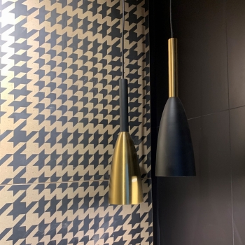 Závesné svietidlo SOLIN čierno-zlaté 1x60W E27 Light Prestige