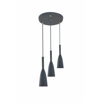 Závesné svietidlo SOLIN sivé 3x60W E27 Light Prestige