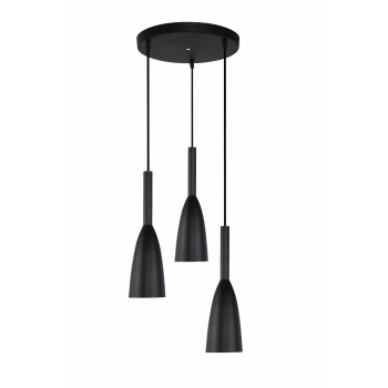 Závesné svietidlo SOLIN čierne 3x60W E27 Light Prestige
