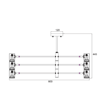 Stropné svietidlo SNOW biele 6x50W GU10 Light Prestige