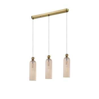 PIEGA jantárová 3x40W E14 závesná lampa Svetlo Prestige
