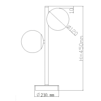 Stolná lampa DORADO čierna 2x40W G9 Light Prestige