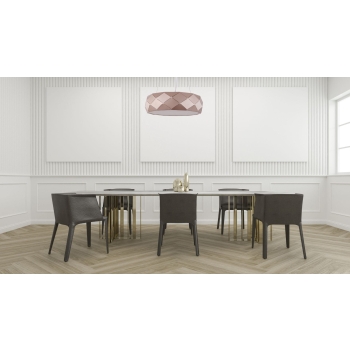 Zlatá závesná lampa REUS 3x40W E27 od Light Prestige