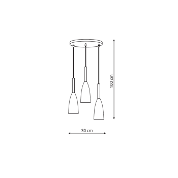 SOLIN závesné svietidlo biele 3x60W E27 Light Prestige