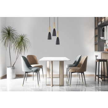 Zlatá závesná lampa SOLIN 3x60W E27 od Light Prestige