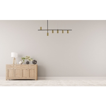 ARIZONA závesná lampa čierna/zlatá 6x40W GU10 Light Prestige