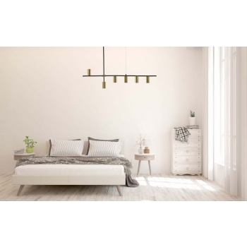 ARIZONA závesná lampa čierna/zlatá 6x40W GU10 Light Prestige
