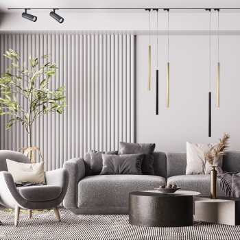 LUNGO 1F čierna 1x5W G9 závesná koľajnicová lampa Light Prestige
